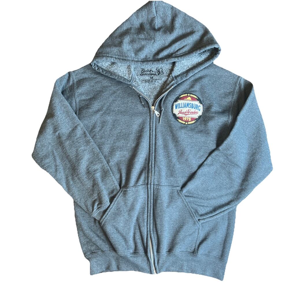 Busch Gardens Williamsburg 50th Anniversary Full Zip Sweatshirt Size Medium